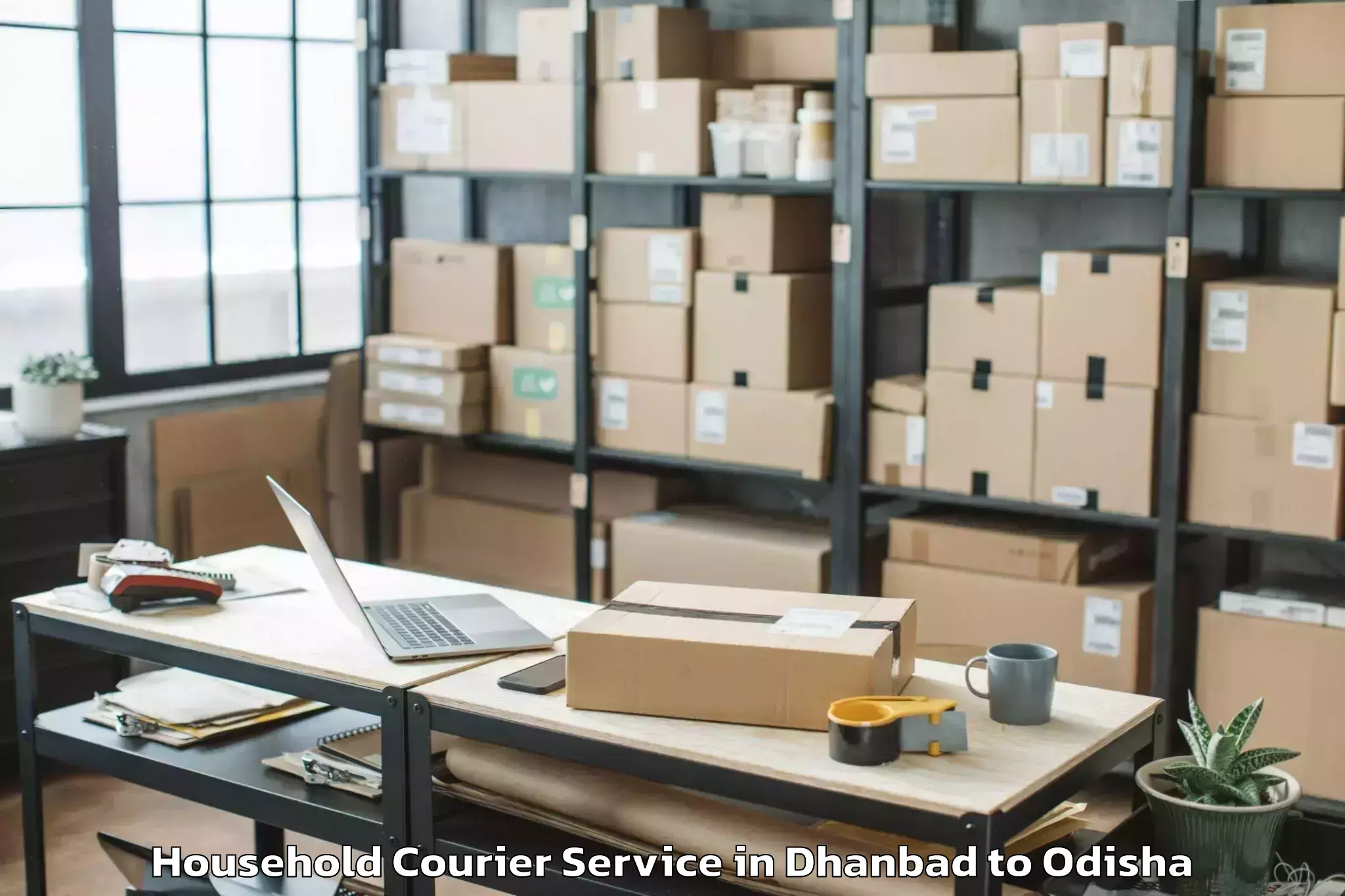 Easy Dhanbad to Mahakalapada Household Courier Booking